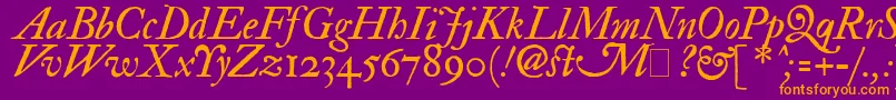 Fedpit2 Font – Orange Fonts on Purple Background