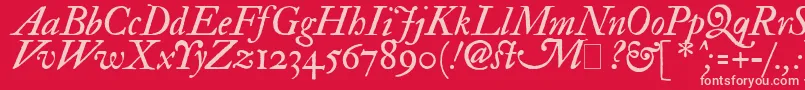 Fedpit2 Font – Pink Fonts on Red Background