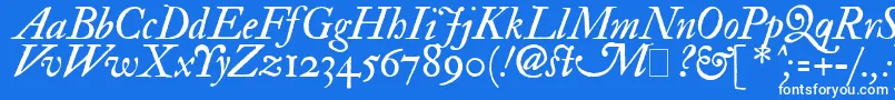 フォントFedpit2 – 青い背景に白い文字