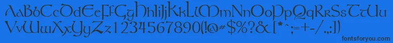 Gsttolrm Font – Black Fonts on Blue Background