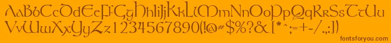 Шрифт Gsttolrm – коричневые шрифты на оранжевом фоне