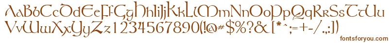 Gsttolrm Font – Brown Fonts on White Background