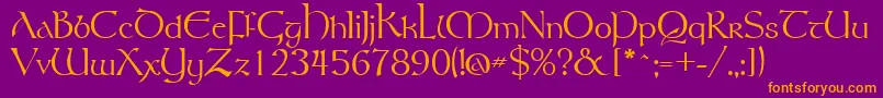 Gsttolrm Font – Orange Fonts on Purple Background