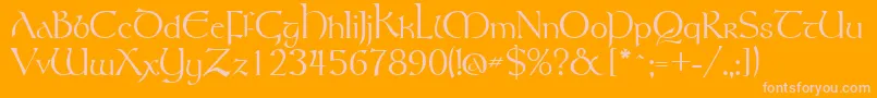 Gsttolrm Font – Pink Fonts on Orange Background