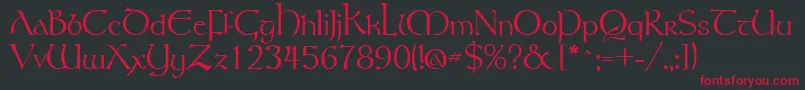 Gsttolrm Font – Red Fonts on Black Background