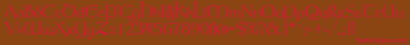 Gsttolrm Font – Red Fonts on Brown Background