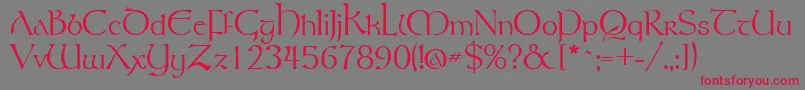 Gsttolrm Font – Red Fonts on Gray Background