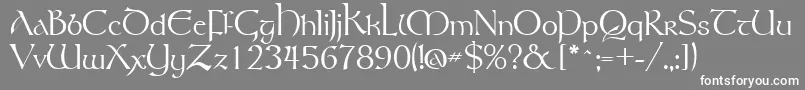 Gsttolrm Font – White Fonts on Gray Background