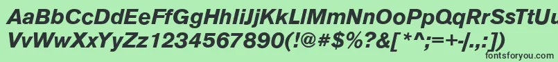 AnconaBolditalic Font – Black Fonts on Green Background