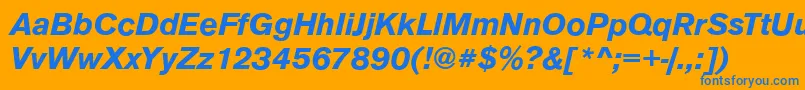 Шрифт AnconaBolditalic – синие шрифты на оранжевом фоне