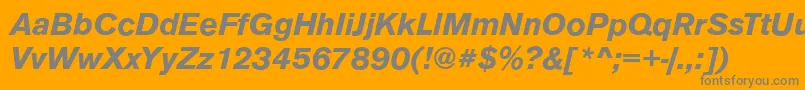 fuente AnconaBolditalic – Fuentes Grises Sobre Fondo Naranja