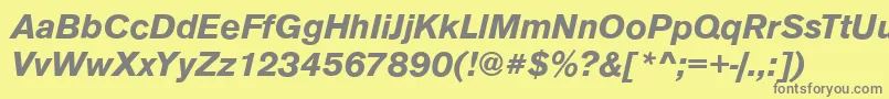 Шрифт AnconaBolditalic – серые шрифты на жёлтом фоне