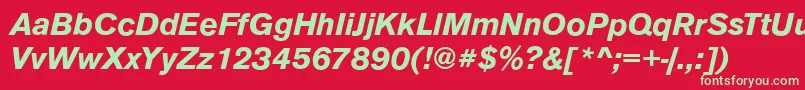 AnconaBolditalic Font – Green Fonts on Red Background