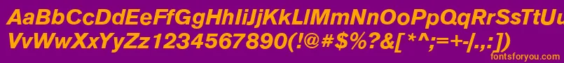 AnconaBolditalic Font – Orange Fonts on Purple Background