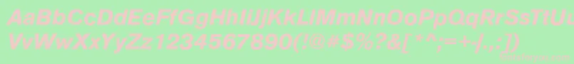 AnconaBolditalic Font – Pink Fonts on Green Background