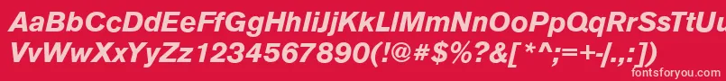 fuente AnconaBolditalic – Fuentes Rosadas Sobre Fondo Rojo