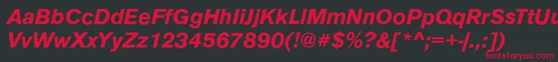 AnconaBolditalic Font – Red Fonts on Black Background