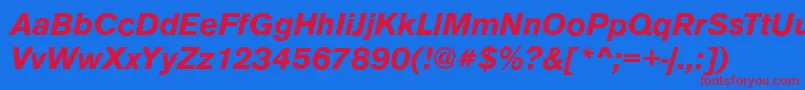 fuente AnconaBolditalic – Fuentes Rojas Sobre Fondo Azul