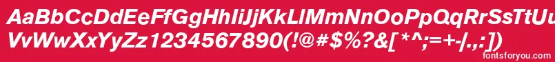 AnconaBolditalic Font – White Fonts on Red Background