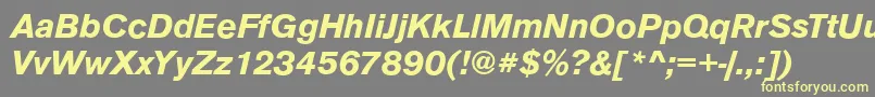 Шрифт AnconaBolditalic – жёлтые шрифты на сером фоне
