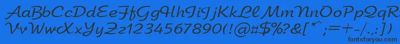 UkArbat Font – Black Fonts on Blue Background