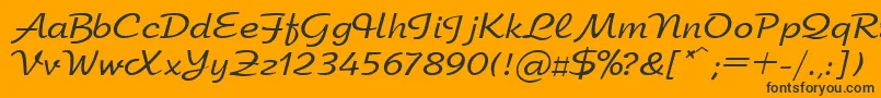 UkArbat-Schriftart – Schwarze Schriften auf orangefarbenem Hintergrund