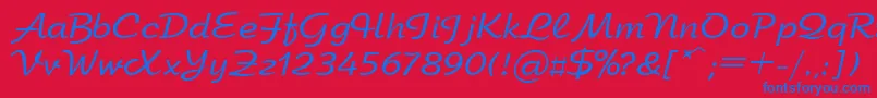 UkArbat Font – Blue Fonts on Red Background