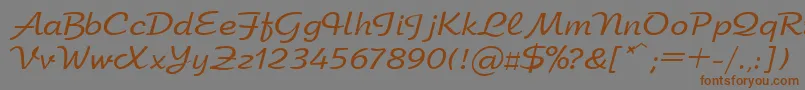 UkArbat-Schriftart – Braune Schriften auf grauem Hintergrund