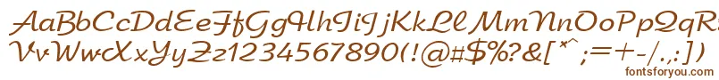 UkArbat Font – Brown Fonts on White Background