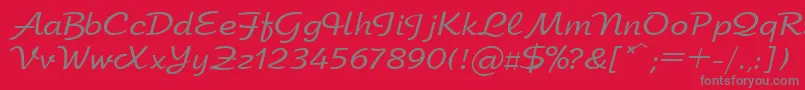 UkArbat Font – Gray Fonts on Red Background