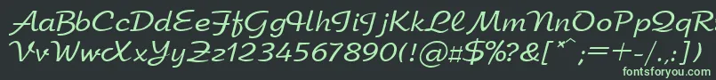 UkArbat Font – Green Fonts on Black Background