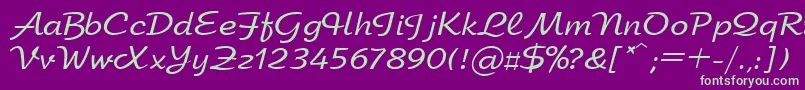 UkArbat Font – Green Fonts on Purple Background