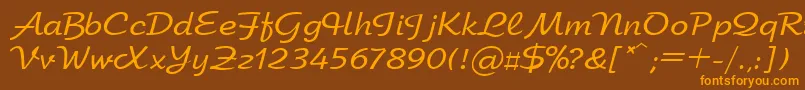 UkArbat Font – Orange Fonts on Brown Background