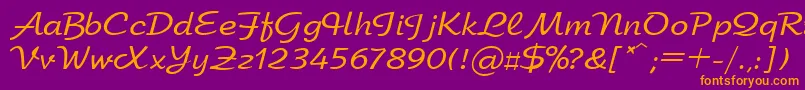 UkArbat Font – Orange Fonts on Purple Background