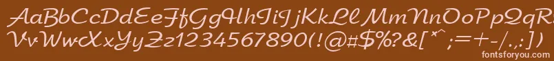 UkArbat Font – Pink Fonts on Brown Background