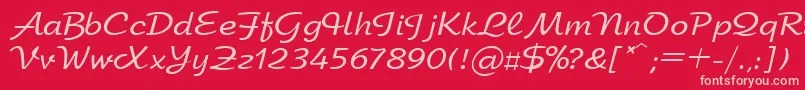 UkArbat Font – Pink Fonts on Red Background