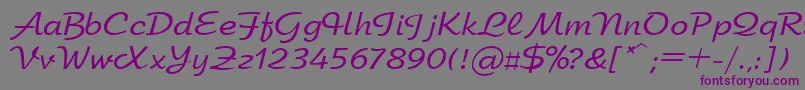 UkArbat Font – Purple Fonts on Gray Background