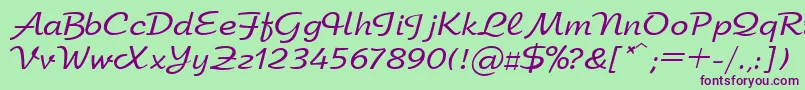 UkArbat Font – Purple Fonts on Green Background