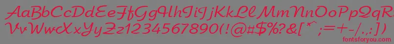 Шрифт UkArbat – красные шрифты на сером фоне
