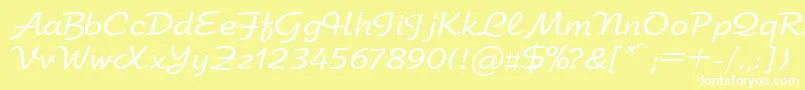 UkArbat Font – White Fonts on Yellow Background