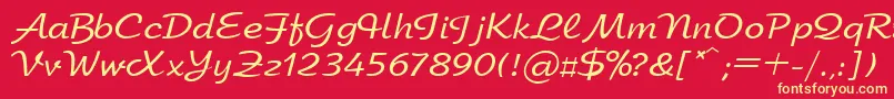 UkArbat Font – Yellow Fonts on Red Background