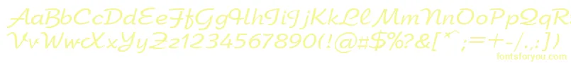 UkArbat Font – Yellow Fonts on White Background