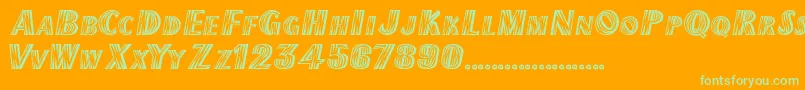 ChilipepperExtrabold Font – Green Fonts on Orange Background