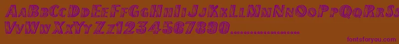 ChilipepperExtrabold Font – Purple Fonts on Brown Background