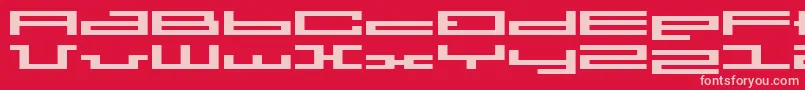 BmPressA7 Font – Pink Fonts on Red Background