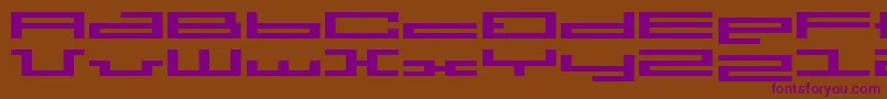 BmPressA7 Font – Purple Fonts on Brown Background