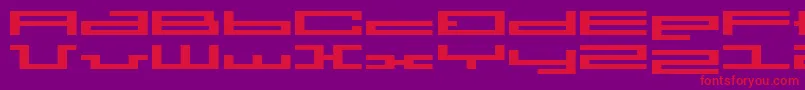 BmPressA7 Font – Red Fonts on Purple Background