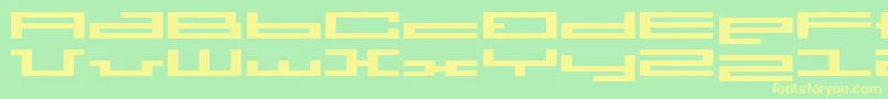 BmPressA7 Font – Yellow Fonts on Green Background