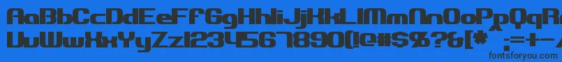 ExplorienBold Font – Black Fonts on Blue Background