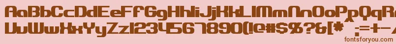 ExplorienBold Font – Brown Fonts on Pink Background